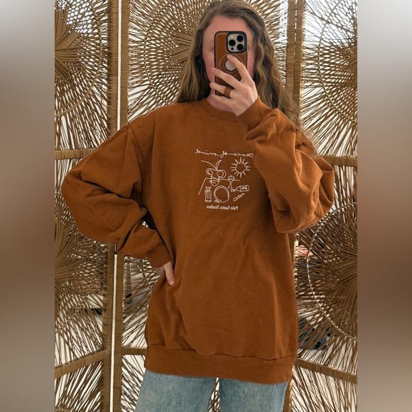 Palo Santo Studios Rust Brown Still Life Cotton Sweatshirt - Picture 6 of 8